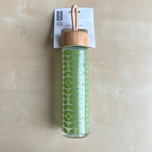 Orla Kiely glass water bottle